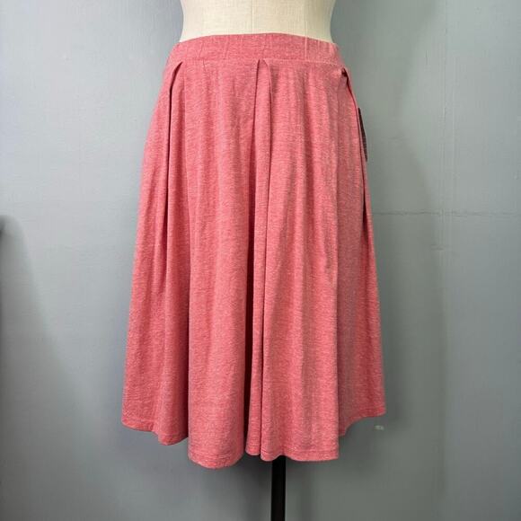 LuLaRoe Madison Marled Salmon Pleated Skirt with Pockets Women's Size XS - Picture 1 of 12